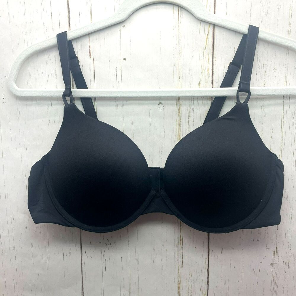 Soma Womens Size 38C Bra Black Embraceable Push Up Underwire Back Closure